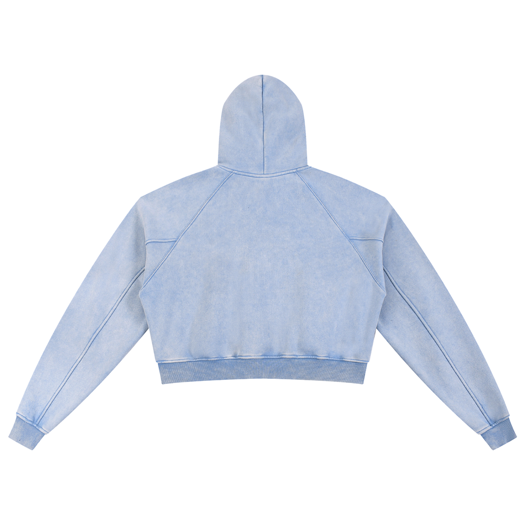 WOMEN'S WASHED CROPPED HOODIE