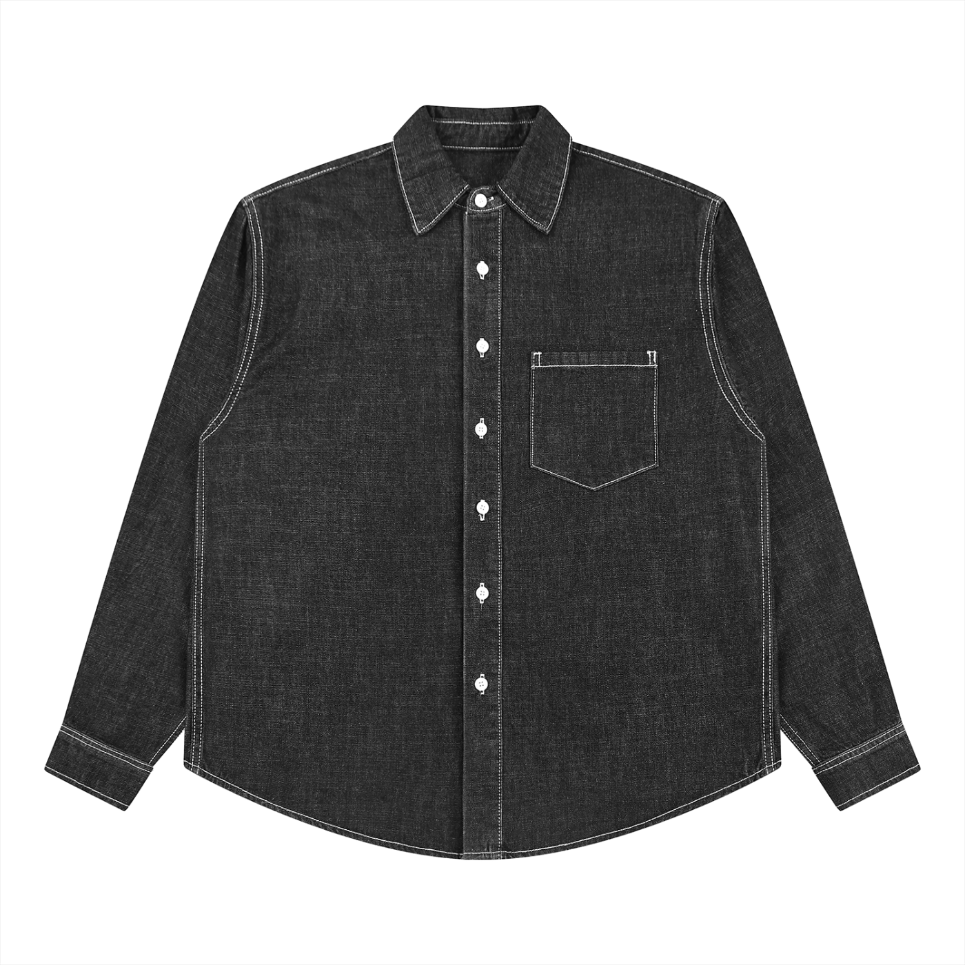 VINTAGE WASHED DENIM BUTTON UP