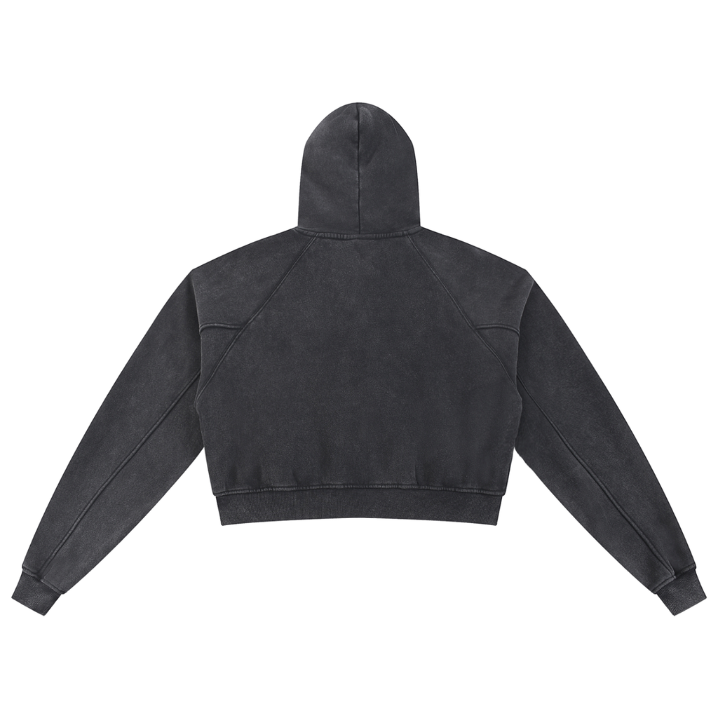 WOMEN'S WASHED CROPPED HOODIE