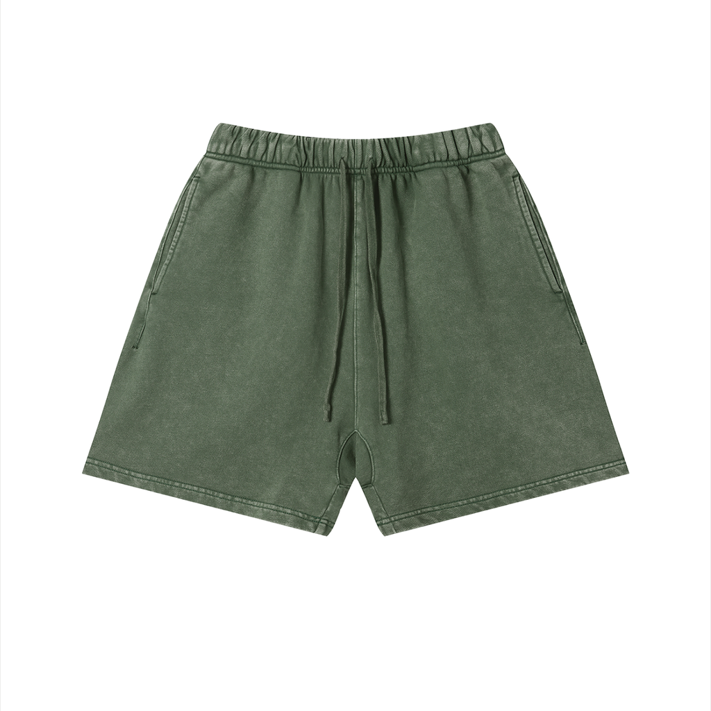 100% COTTON VINTAGE WASHED SHORTS
