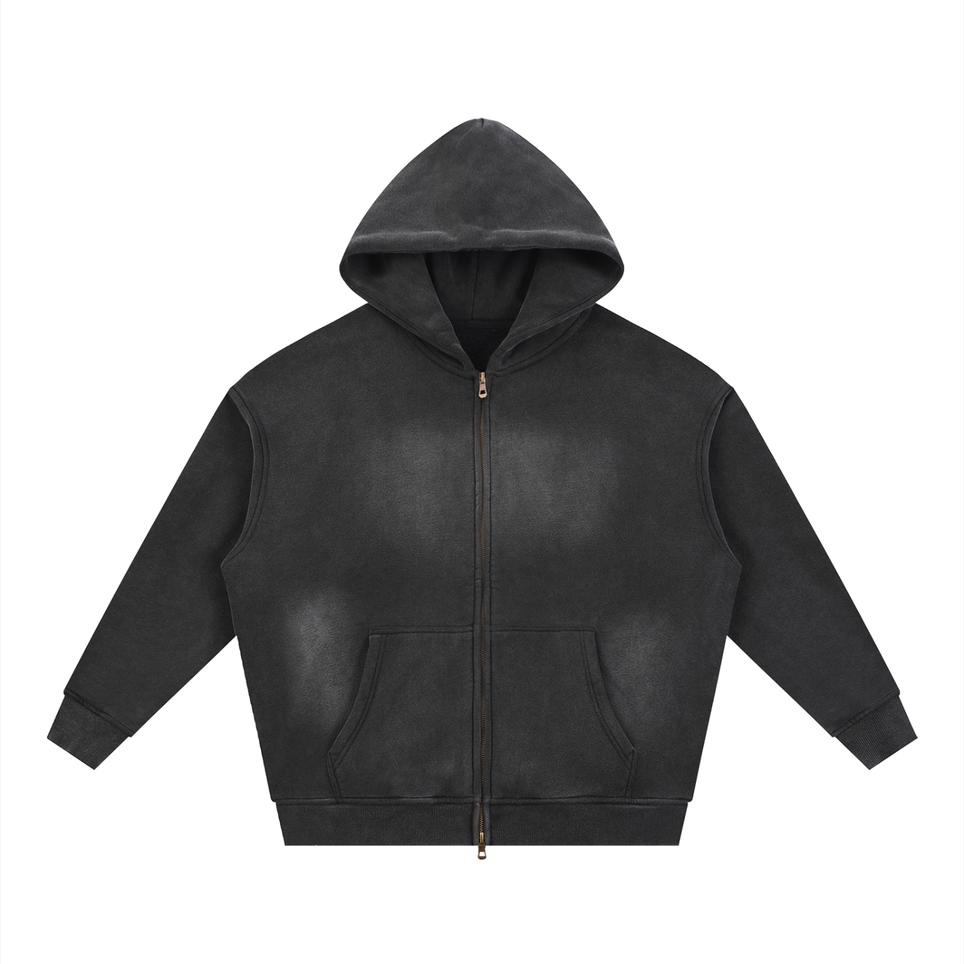 SUN FADED DOUBLE ZIPPER HOODIES