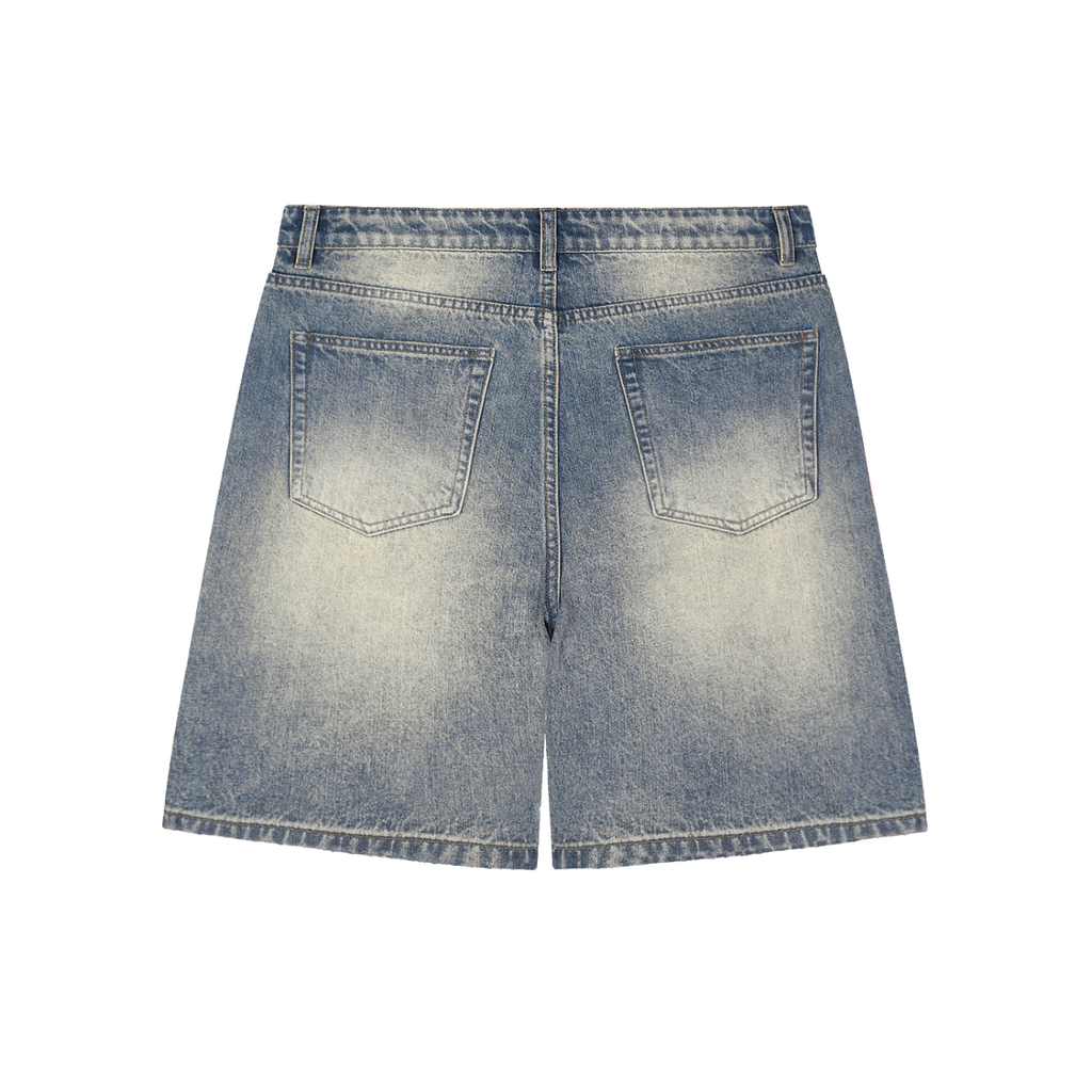 DENIM REPAIR SHORTS