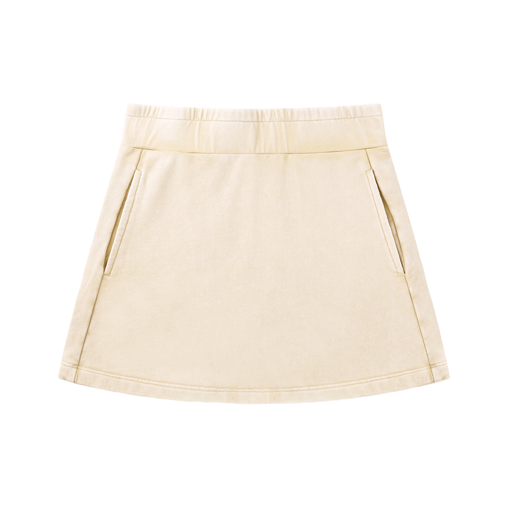 WOMEN'S 100% COTTON MINERAL WASHED SKIRT