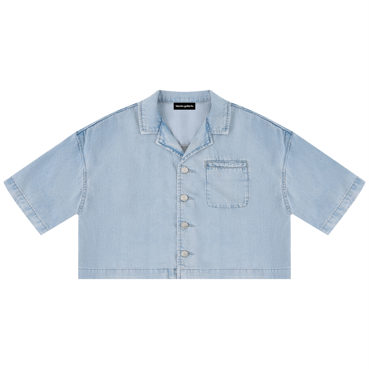 WOMEN'S 100% LYOCELL CROPPED BUTTON UP