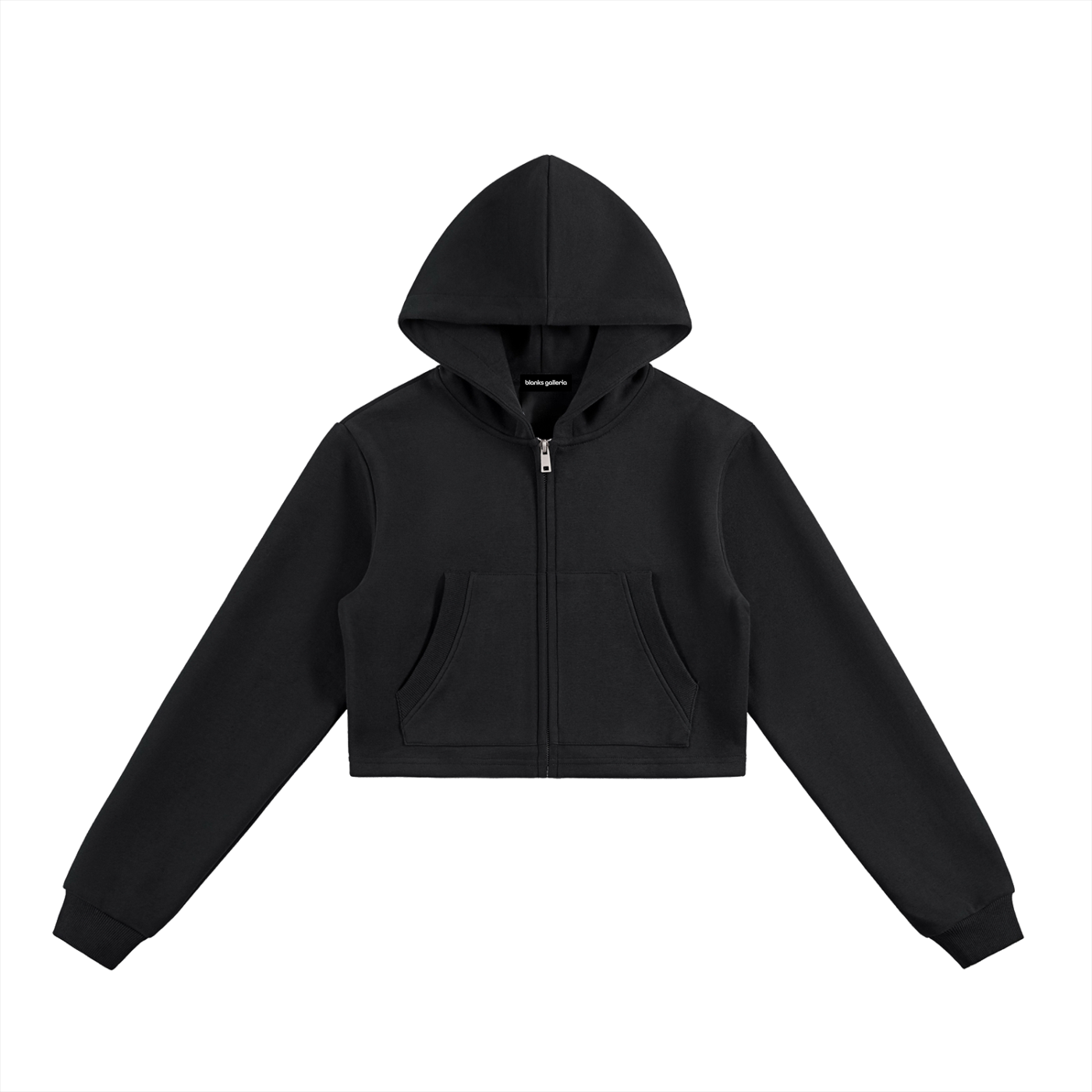 WOMENS CROPPED ZIPPER HOODIE