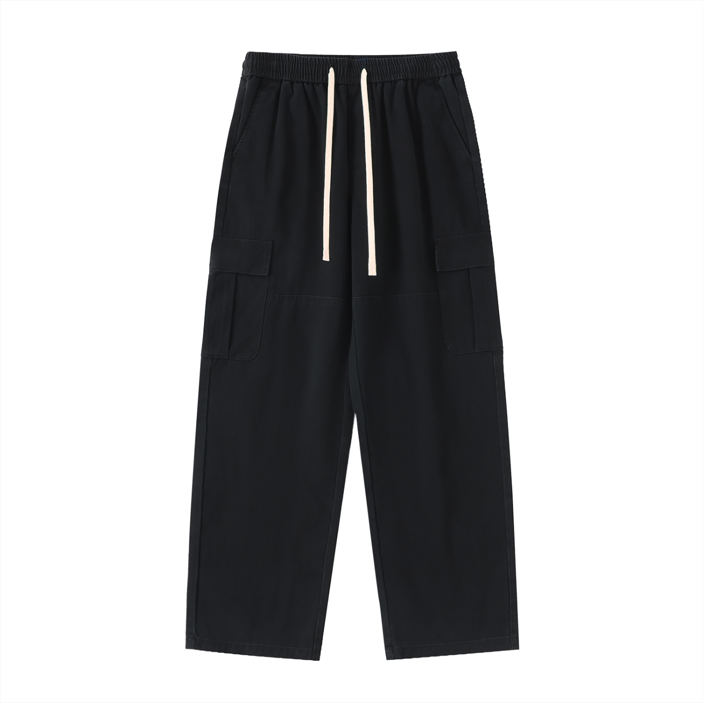 100% COTTON DRAWSTRING CARGO PANTS