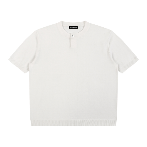 100% COTTON KNIT HENLEY