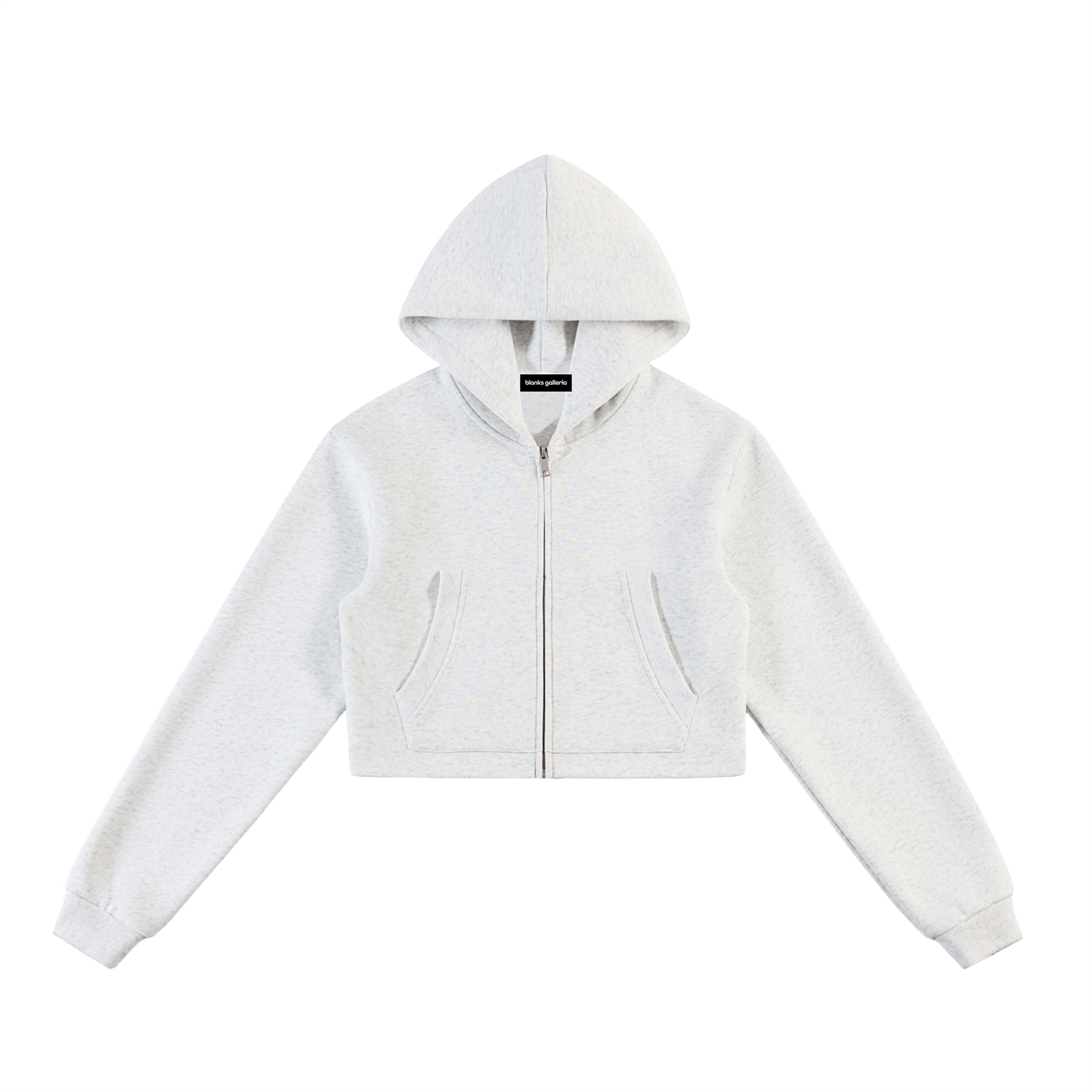 WOMENS CROPPED ZIPPER HOODIE
