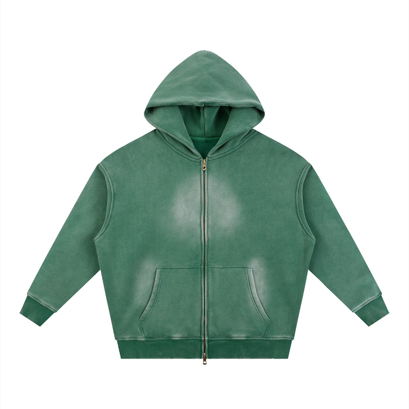 SUN FADED DOUBLE ZIPPER HOODIES