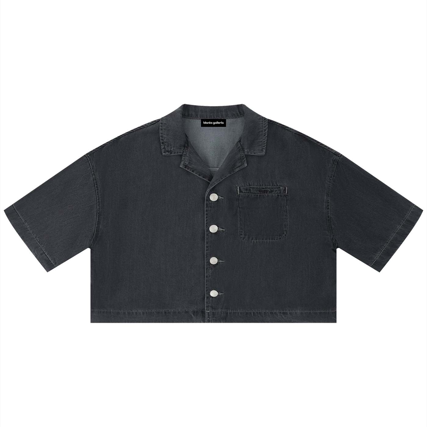 WOMEN'S 100% LYOCELL CROPPED BUTTON UP