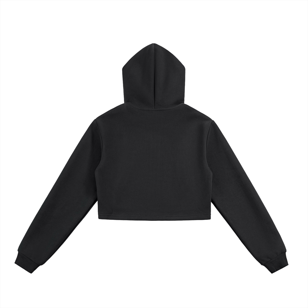 WOMENS CROPPED ZIPPER HOODIE