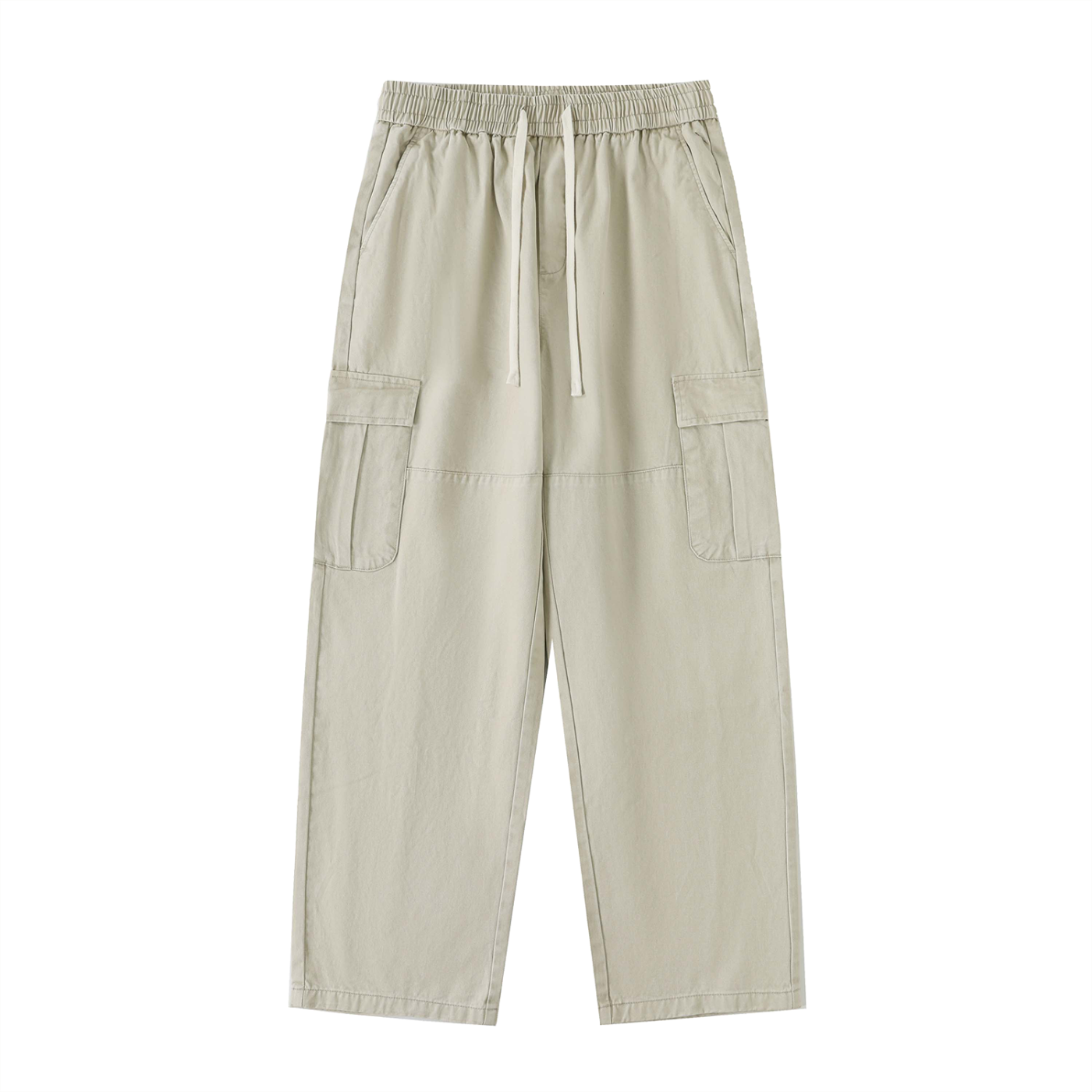 100% COTTON DRAWSTRING CARGO PANTS