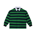 100% COTTON STRIPED POLO LONGSLEEVE