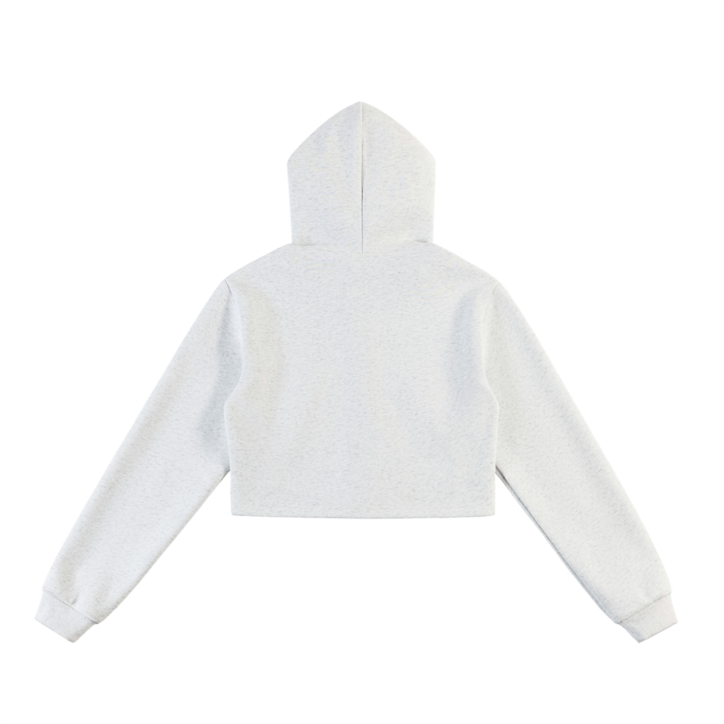 WOMENS CROPPED ZIPPER HOODIE