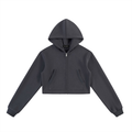 WOMENS CROPPED ZIPPER HOODIE