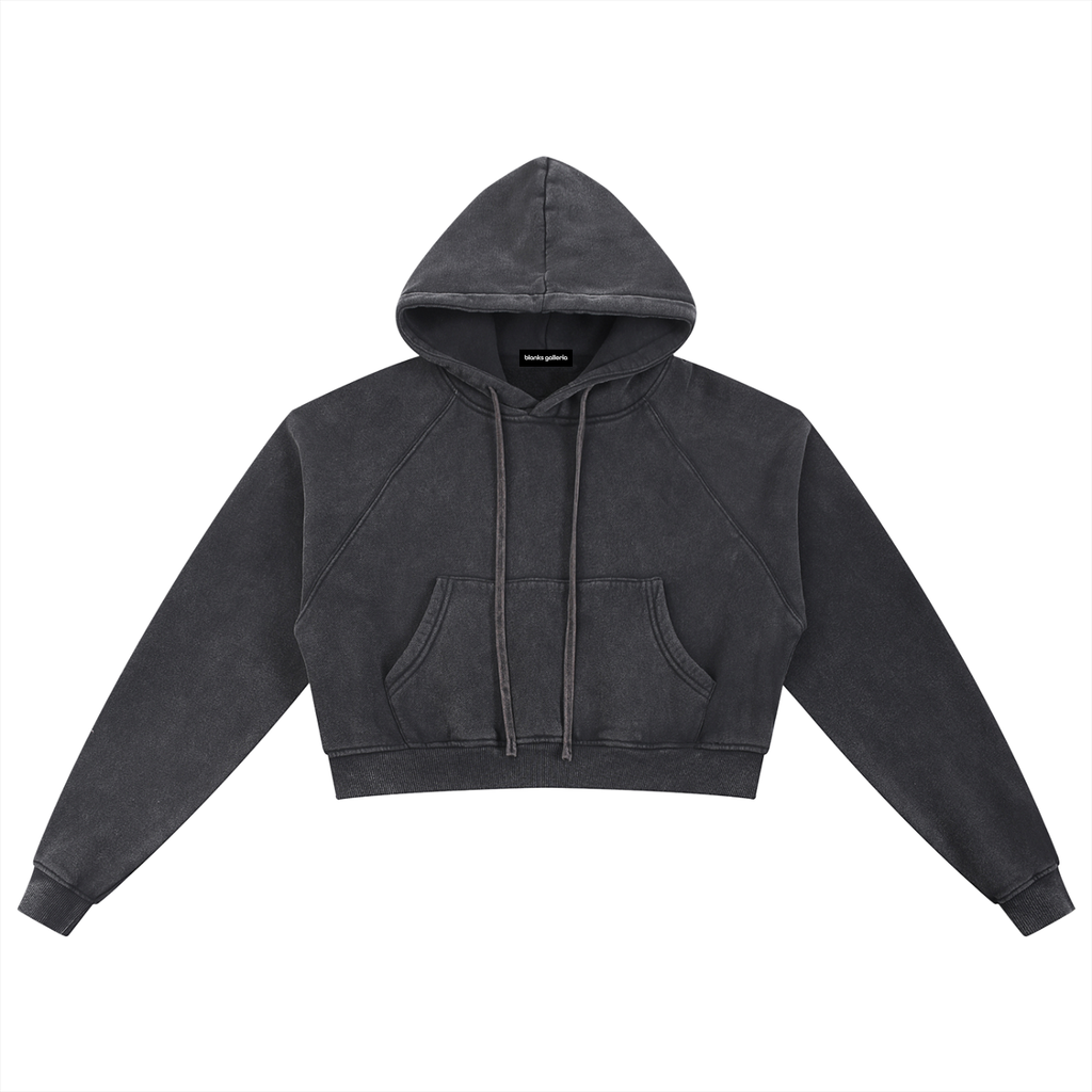 WOMEN'S WASHED CROPPED HOODIE