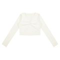 WOMEN'S RUCHED LONGSLEEVE CROP TOP