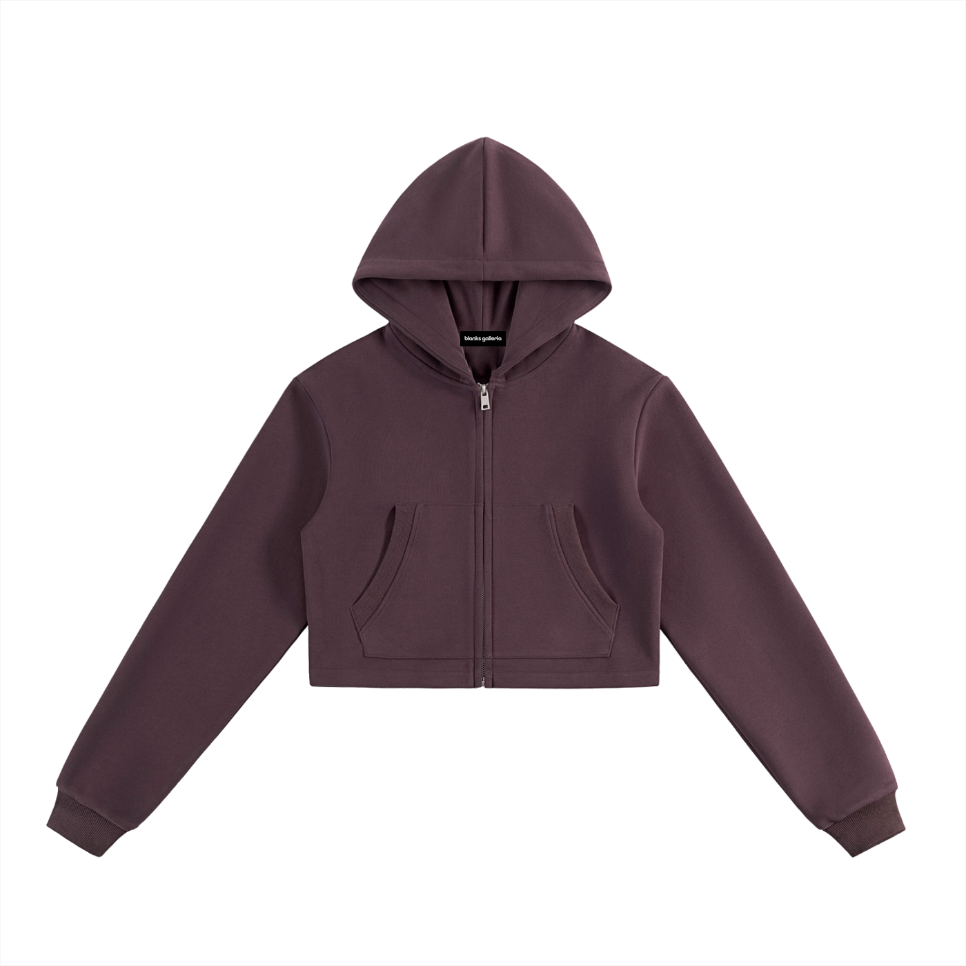 WOMENS CROPPED ZIPPER HOODIE