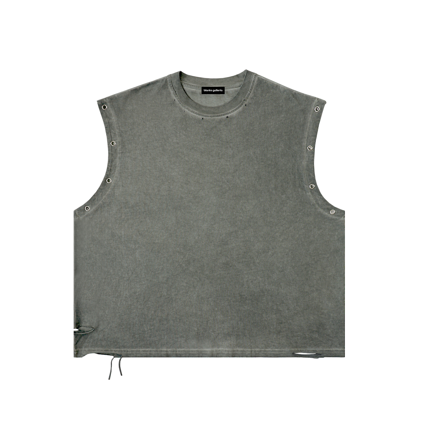 DISTRESSED GROMMET TANK TOP