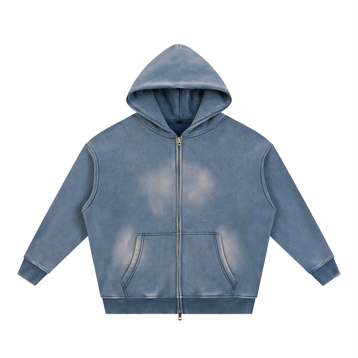 SUN FADED DOUBLE ZIPPER HOODIES