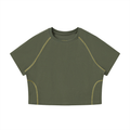 WOMEN'S RAGLAN STITCH CROP TOP