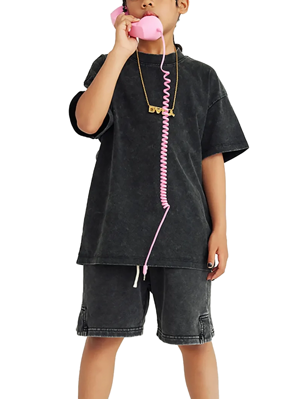 KIDS 100% COTTON WASHED T-SHIRT