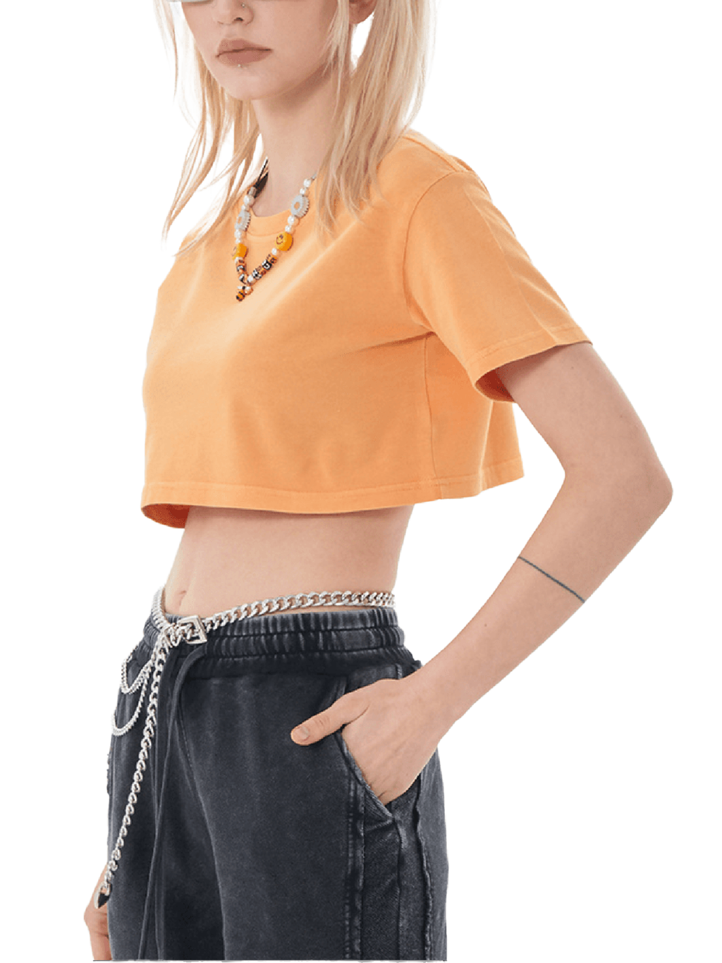 WOMEN'S SNOW WASHED CROP TOP