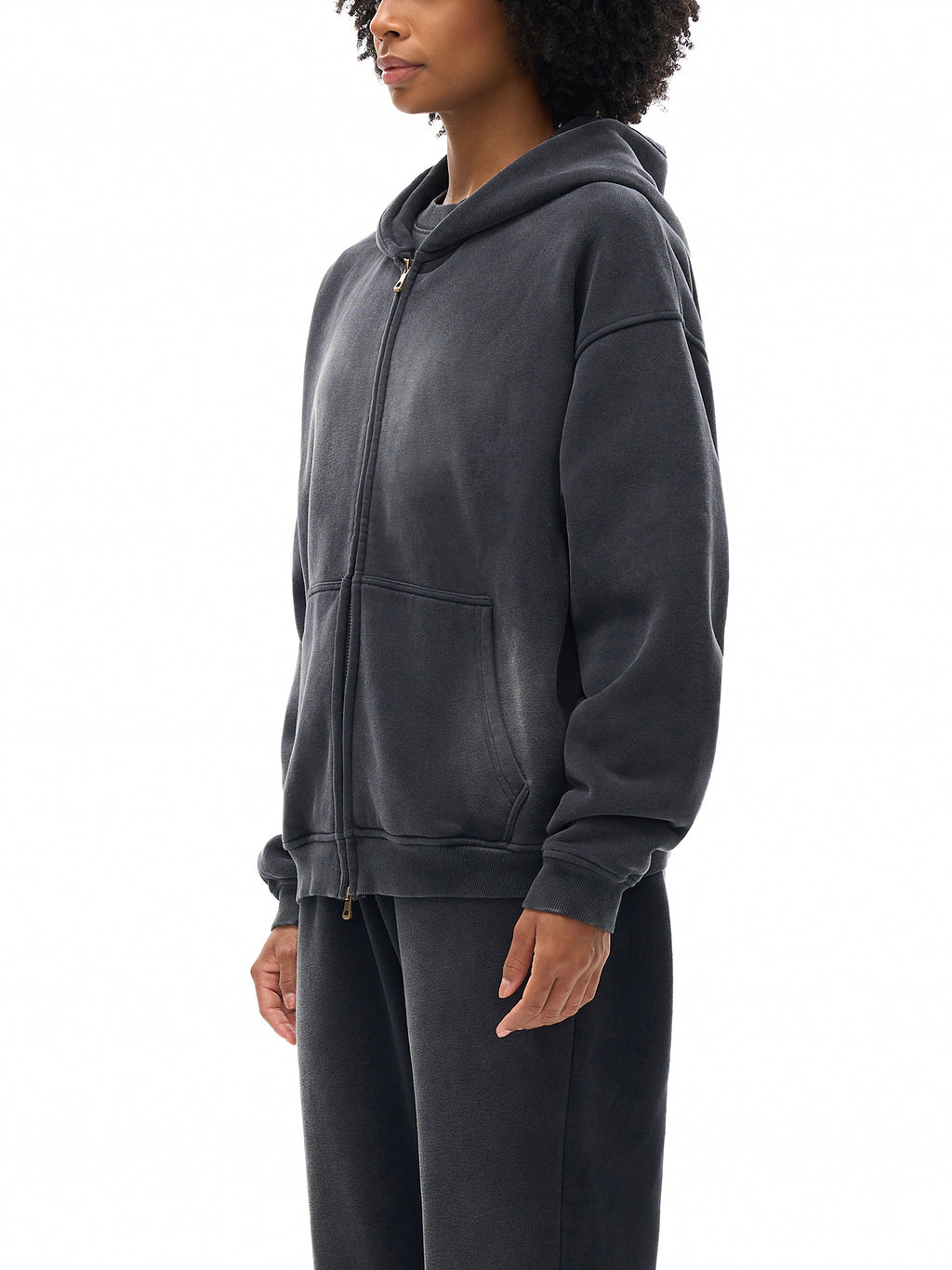 SUN FADED DOUBLE ZIPPER HOODIES
