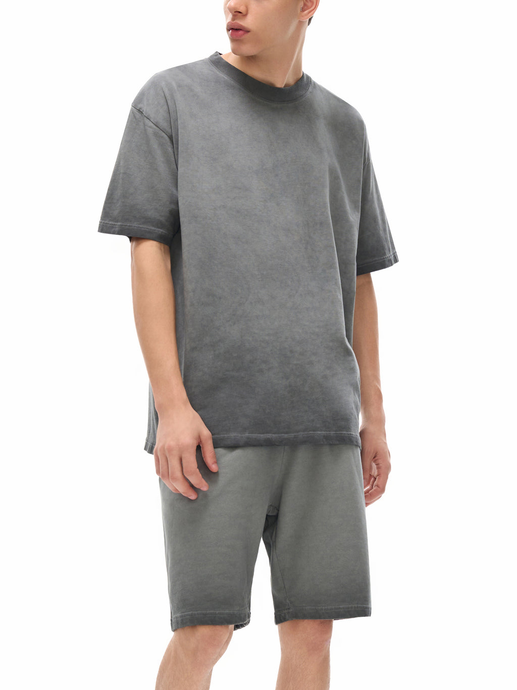 REVERSE DYED 100% COTTON T-SHIRT