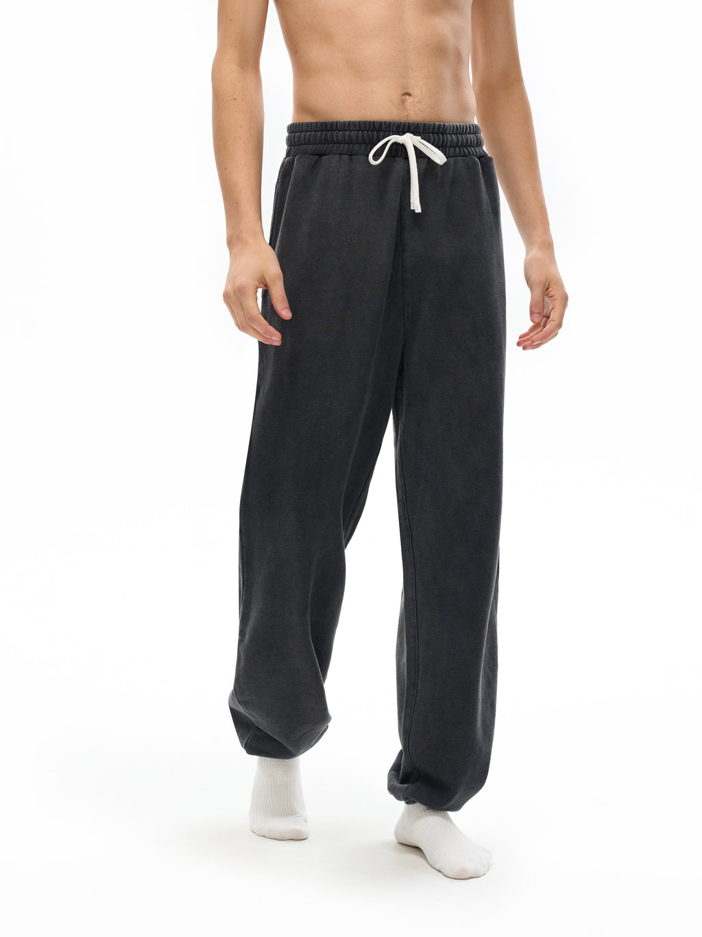 100% COTTON VINTAGE WASHED SWEATPANTS