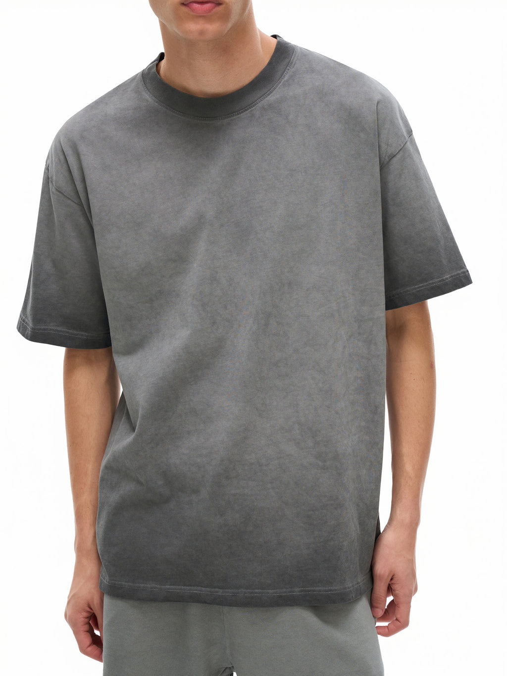 REVERSE DYED 100% COTTON T-SHIRT