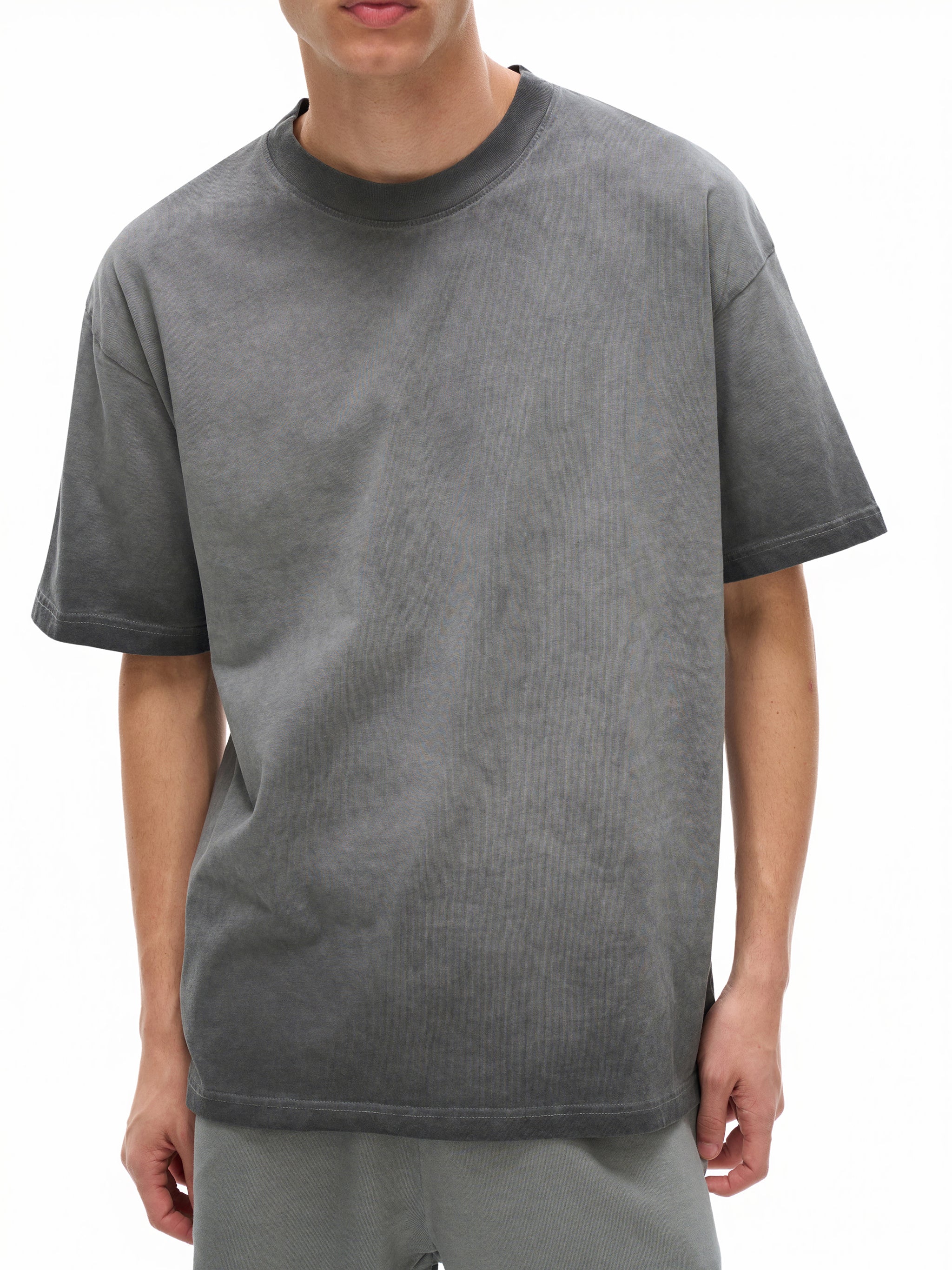 REVERSE DYED 100% COTTON T-SHIRT