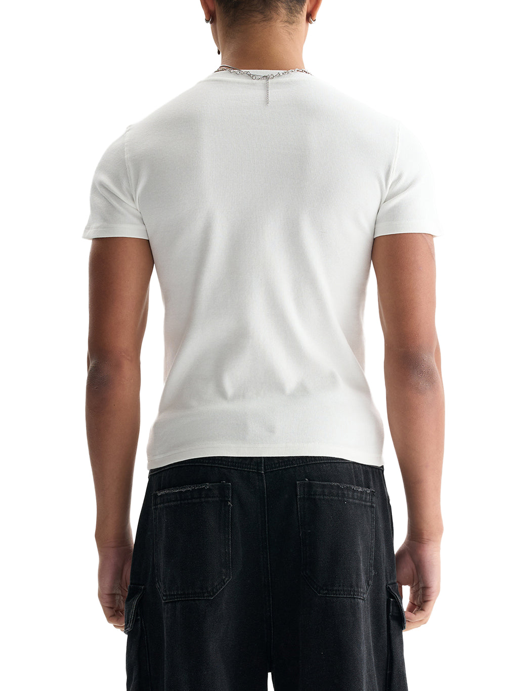 MENS RIBBED CROP TOP