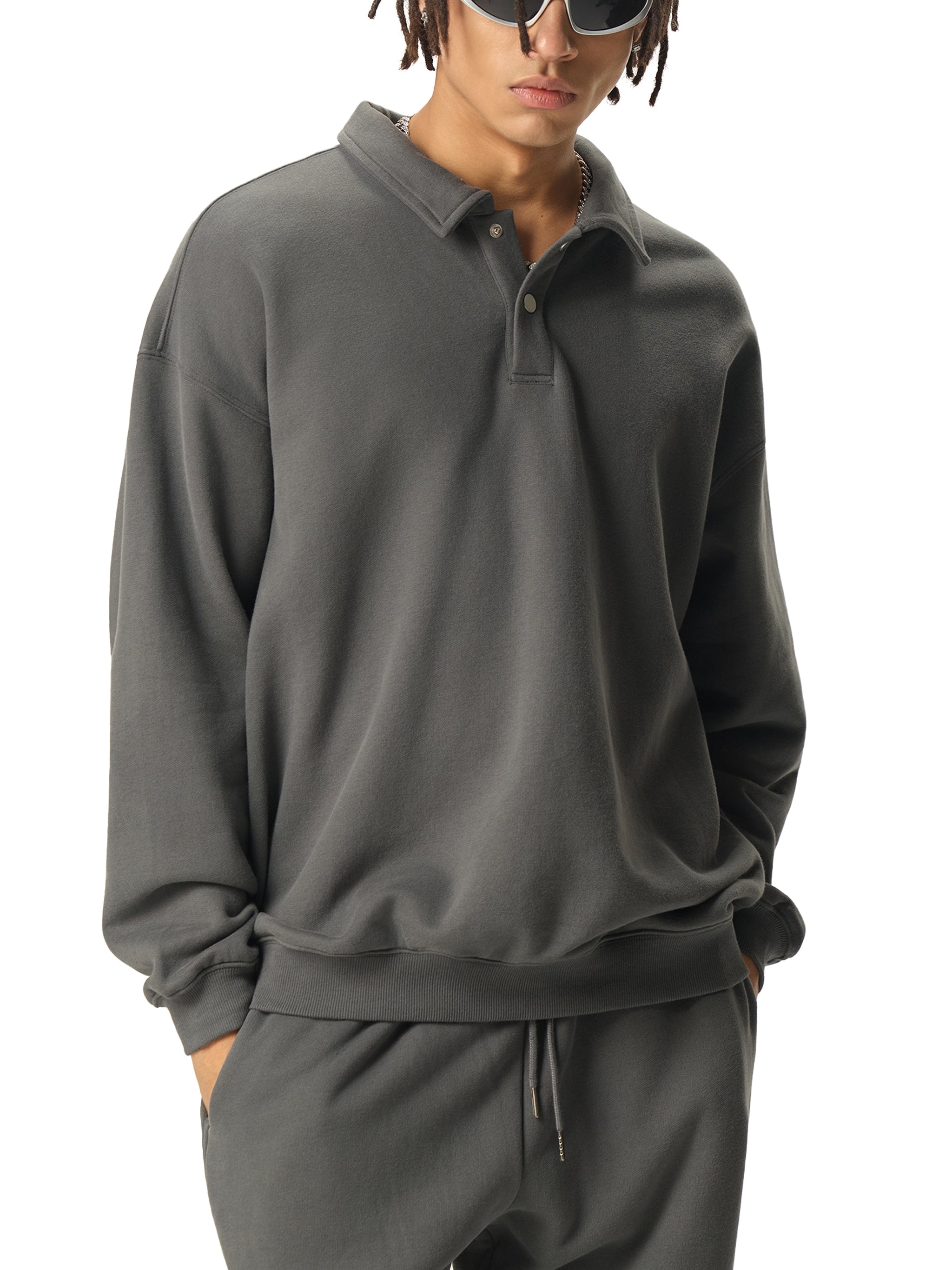 HEAVYWEIGHT POLO SWEATSHIRT