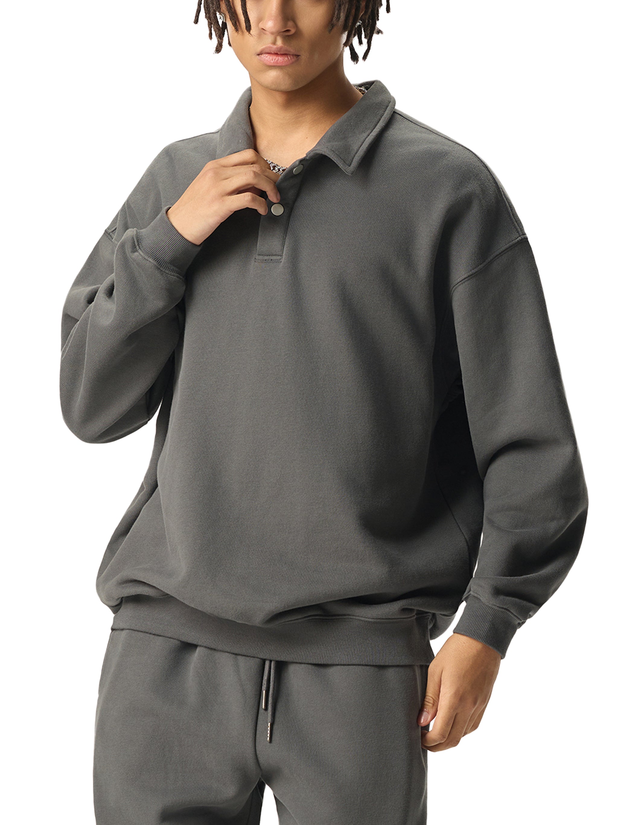 HEAVYWEIGHT POLO SWEATSHIRT