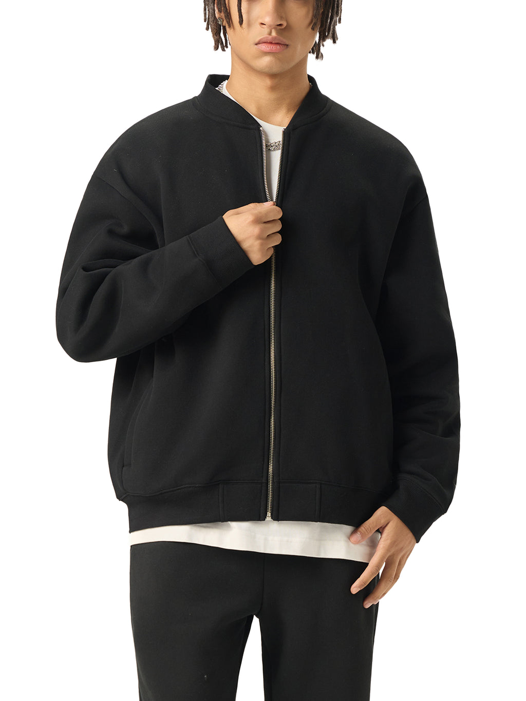 FLEECE VARSITY JACKET
