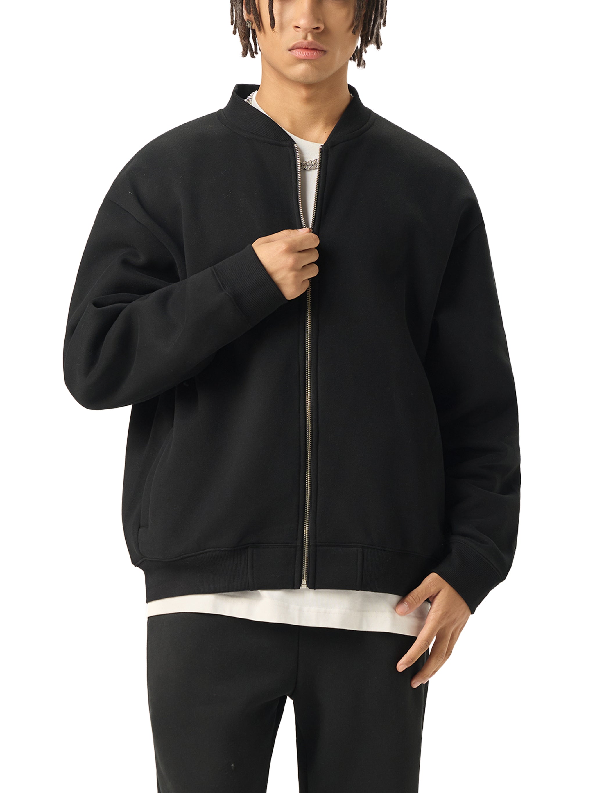 FLEECE VARSITY JACKET