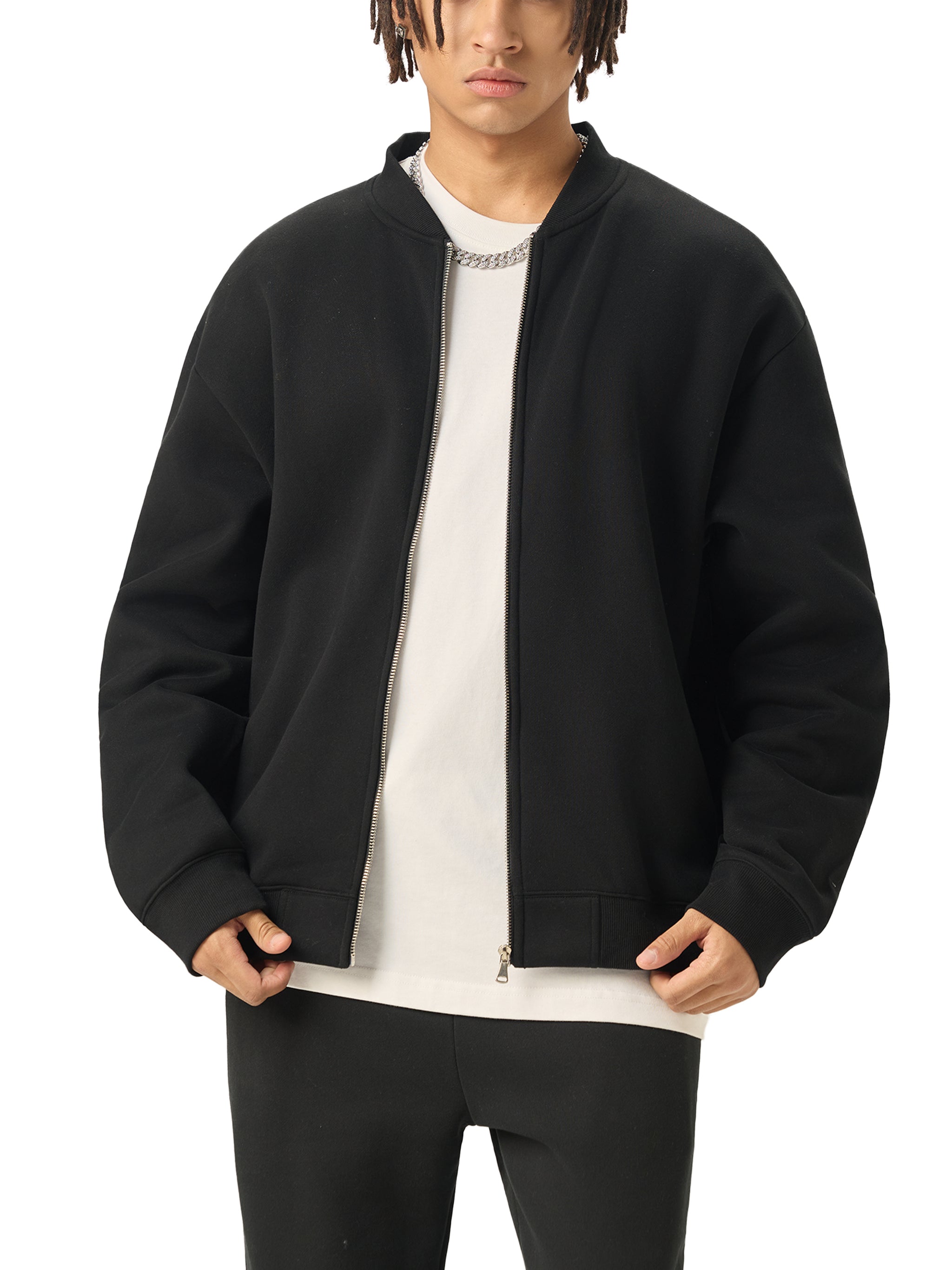 FLEECE VARSITY JACKET