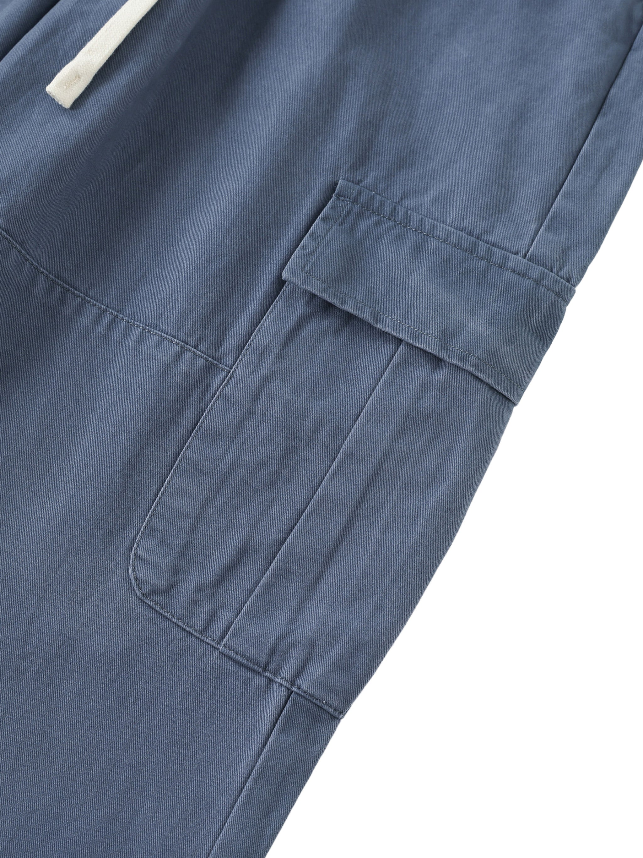 100% COTTON DRAWSTRING CARGO PANTS