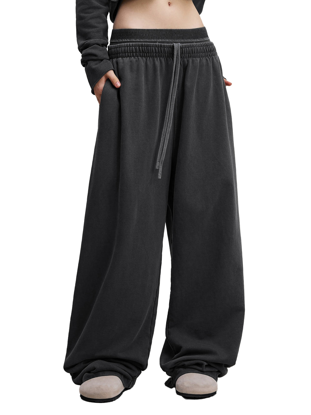 WOMEN'S VINTAGE WASHED WAIST PANTS