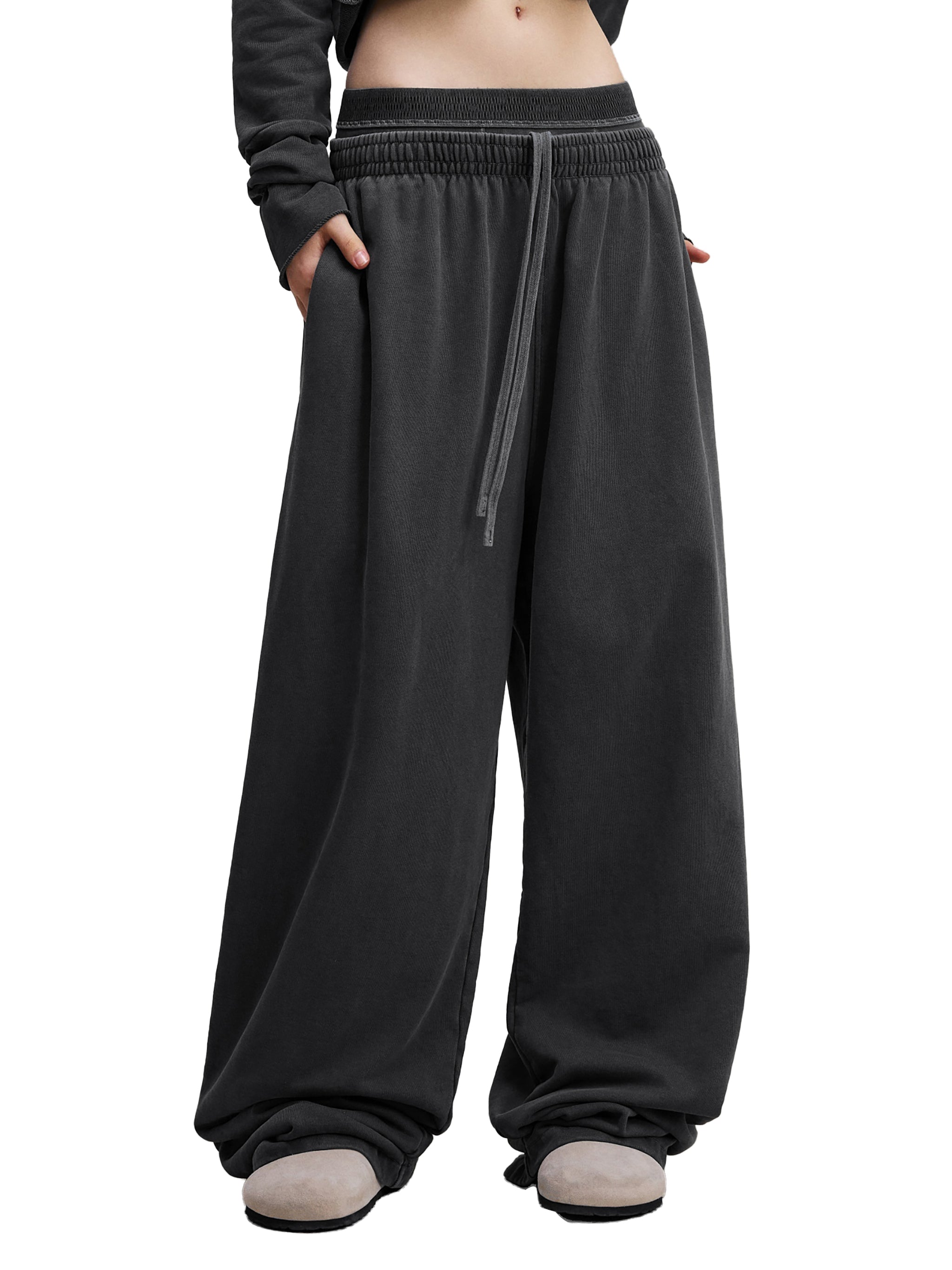 WOMEN'S VINTAGE WASHED WAIST PANTS