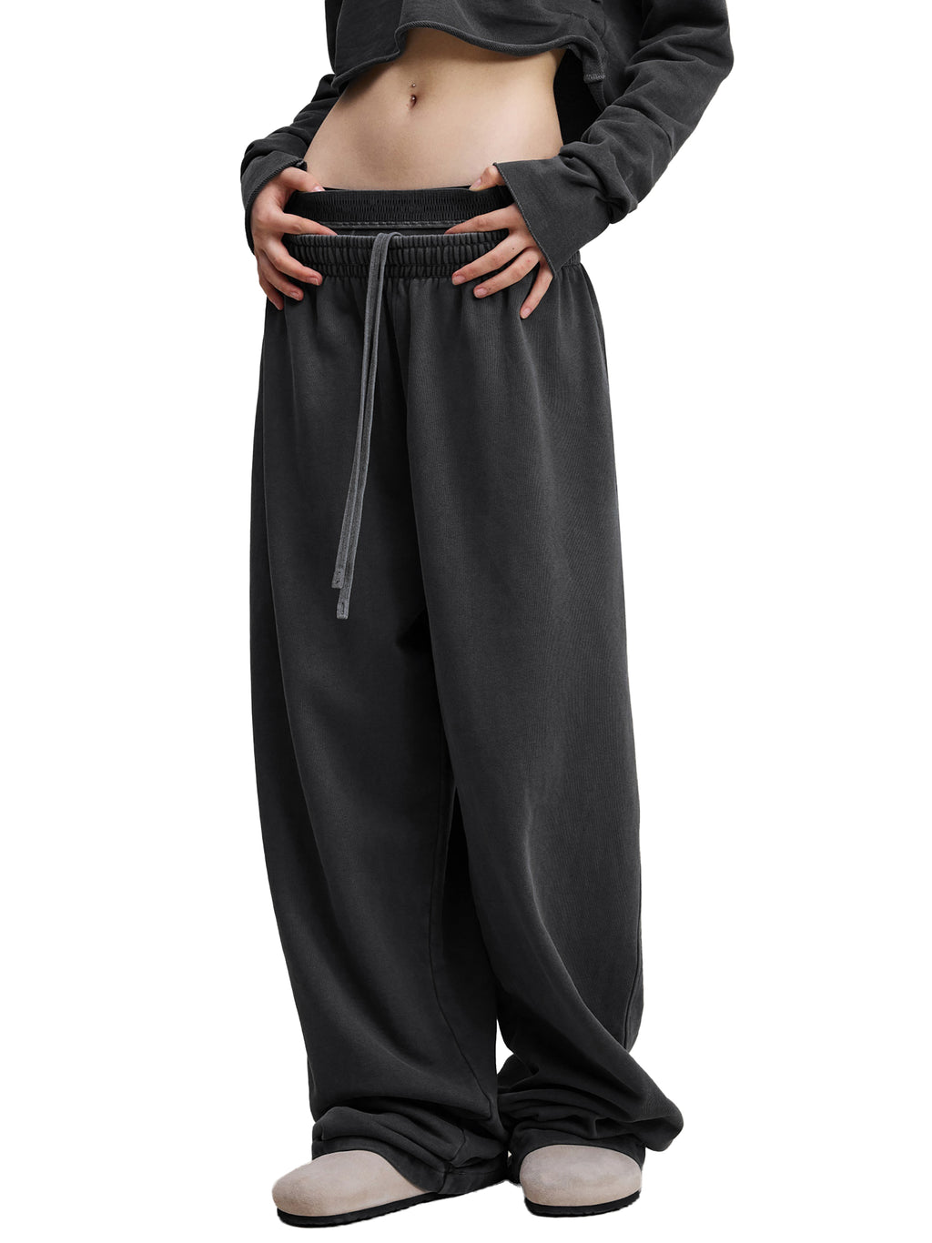 WOMEN'S VINTAGE WASHED WAIST PANTS