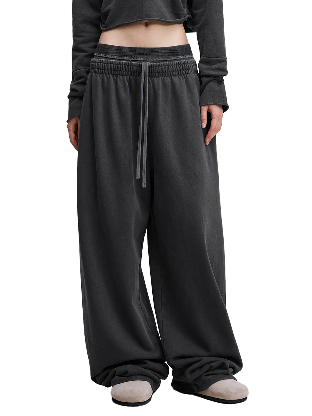 WOMEN'S VINTAGE WASHED WAIST PANTS