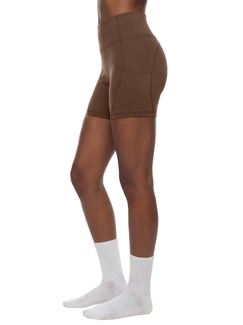 WOMEN'S HIGH WAISTED POCKET BICKER SHORTS