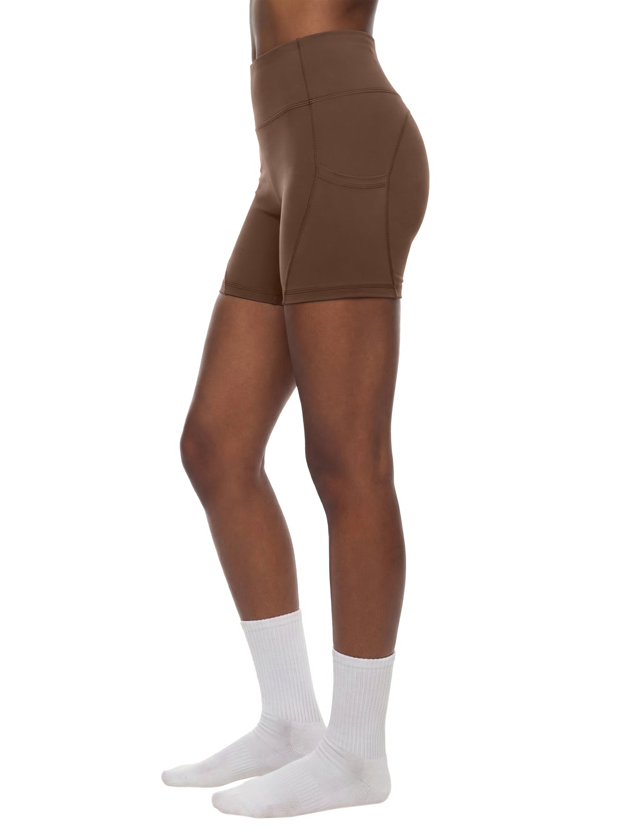 WOMEN'S HIGH WAISTED POCKET BICKER SHORTS