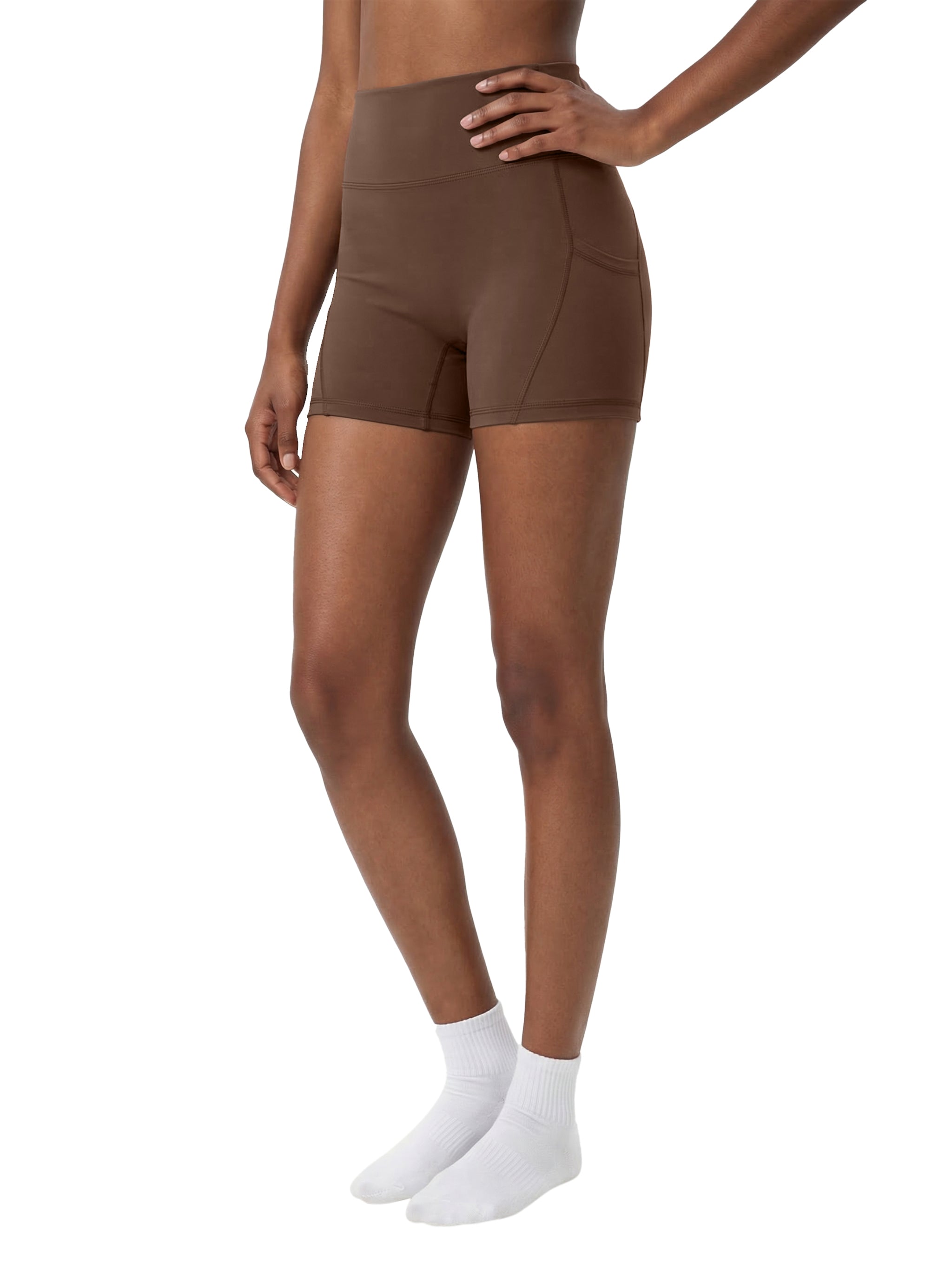 WOMEN'S HIGH WAISTED POCKET BICKER SHORTS