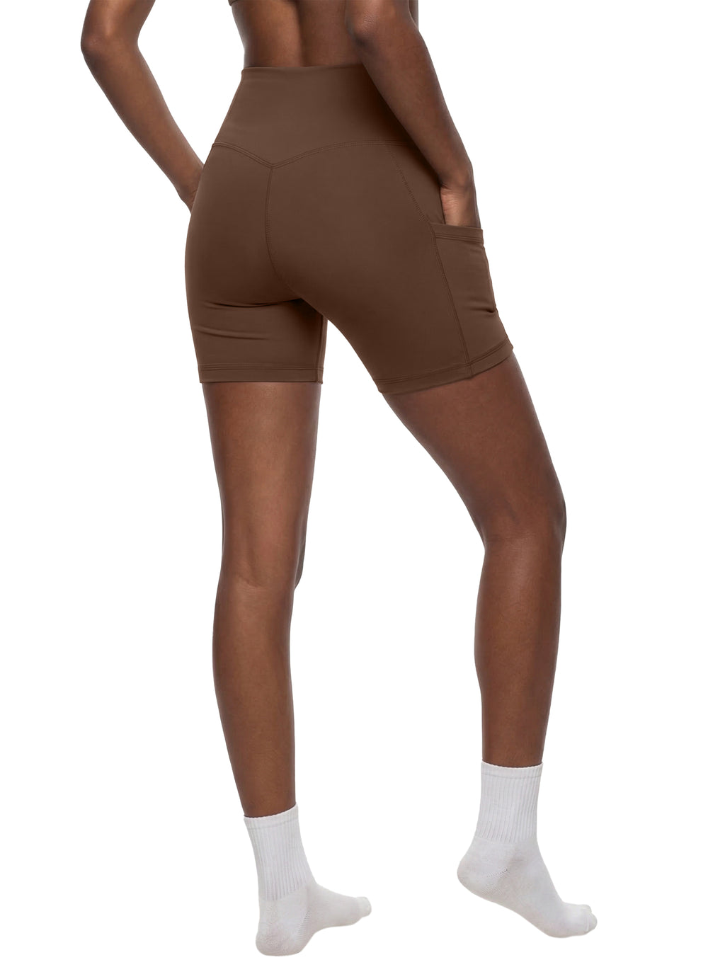 WOMEN'S HIGH WAISTED POCKET BICKER SHORTS