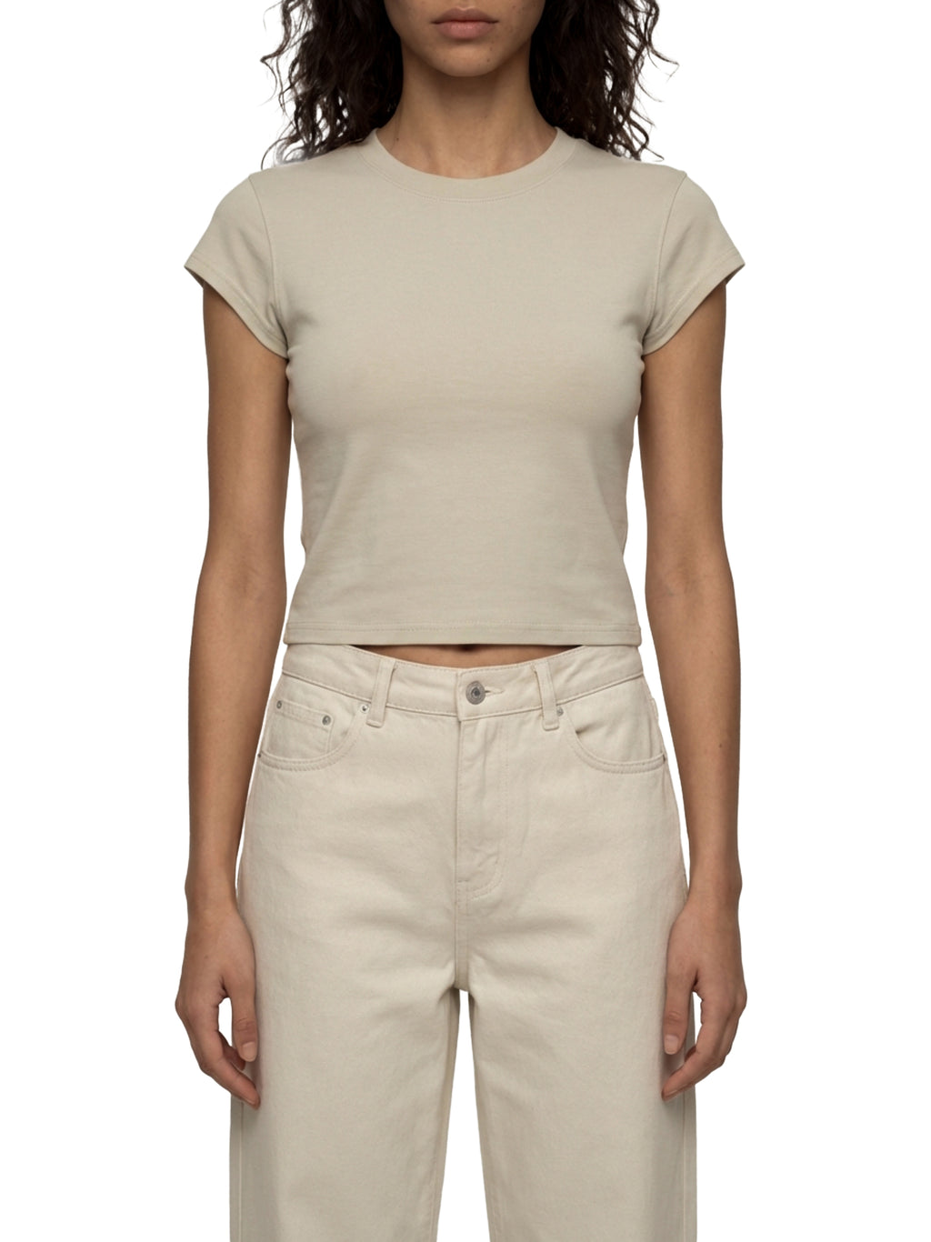 WOMEN'S SLIM CROPPED T-SHIRT