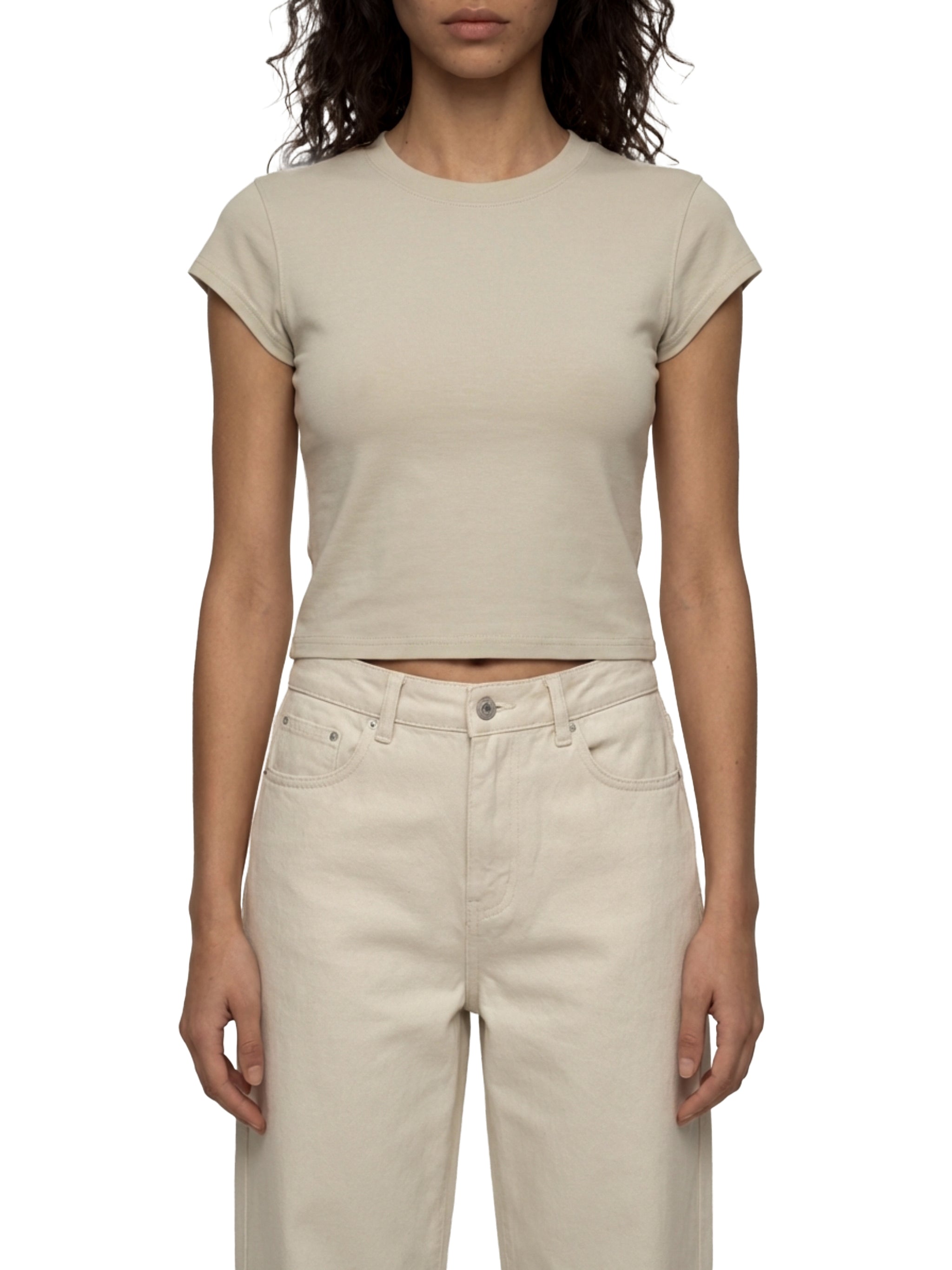 WOMEN'S SLIM CROPPED T-SHIRT