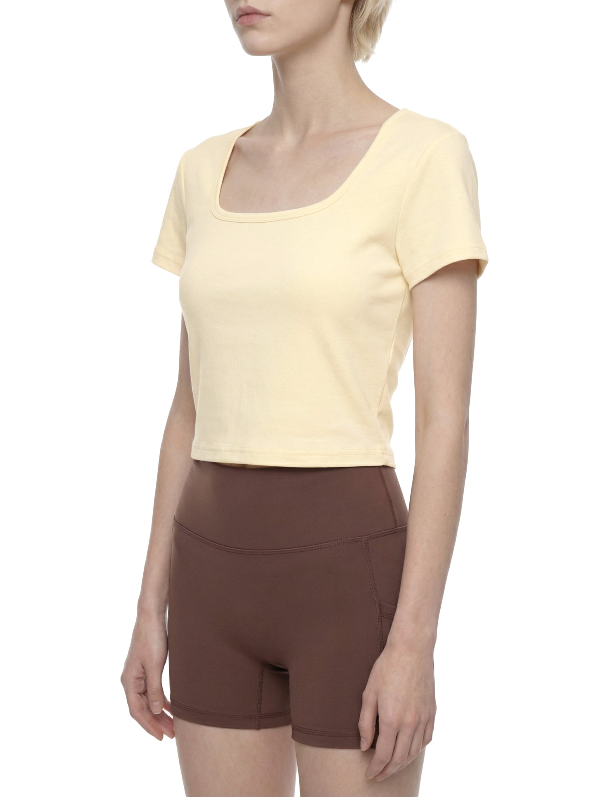 WOMEN'S SQUARE NECK CROP TOP
